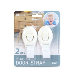 Bezpečnostný uzáver na dvere - 21 cm - samolepiaci - biely - 2 ks / balenie