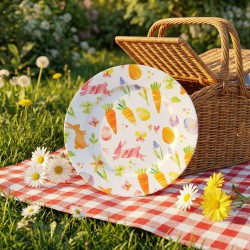 Veľkonočný tanier – kov – s mrkvou – 33 cm