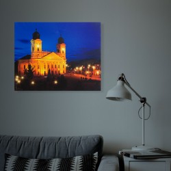LED obrázok na stenu " Veľký kalvínsky kostol " - 3 x AA, 38 x 48 cm