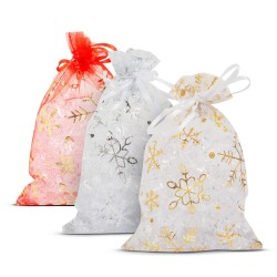 Darčeková taška z organzy - 3 druhy - 10 x 15 cm