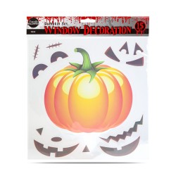 Sada halloweenskych nálepok na okno - tekvica - 15 častí