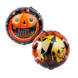 Sada halloweenskych balónov - tekvica & kaštiel - 2 ks / balenie