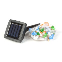 Solárna LED svetelná reťaz – huby – 2,4 m – 25 LED – teplá biela