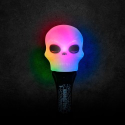 Halloweenska LED lampa - lebka - na batérie