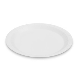 Sada papierových tanierov - biele - 23 cm - 12 ks / balenie