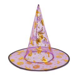 Halloweensky klobúk bosorky - 4 farby, polyester - 38 x 34 cm