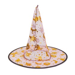 Halloweensky klobúk bosorky - 4 farby, polyester - 38 x 34 cm