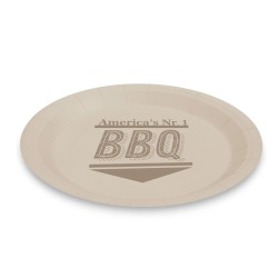 Sada papierových tanierov - BBQ - 23 cm - 12 ks / balenie
