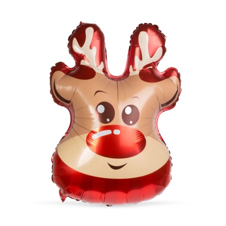 Vianočný balón - hliníková fólia - sob - 70 x 48 cm