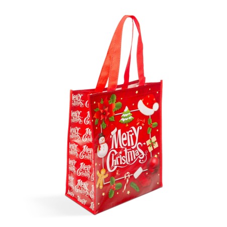 Vianočná nákupná taška - "Merry Christmas" - 27 x 33 x 12 cm