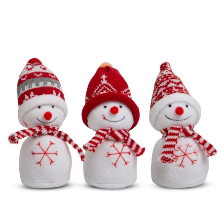 Vianočná dekorácia - snehuliak - 20 cm - 3 druhy
