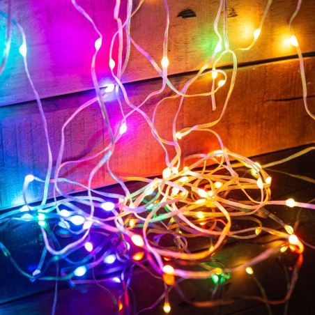Smart sveteľná reťaz - USB - 50 ks RGBIC LED - 5 m - Bluetooth + režim hudby - IP65