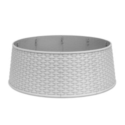 Prikrývka na podstavec vianočného stromu - biela, plast - 65 x 23 cm