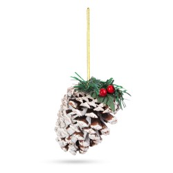 Vianočná dekorácia - šiška - 12 cm - 2 ks / balenie