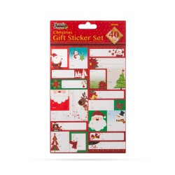 Sada vianočných nálepok na darček - 15,2 x 21,6 cm - 40 ks / balenie