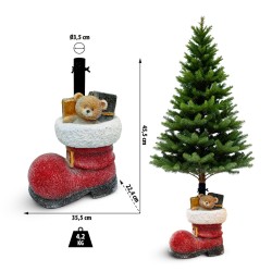 Stojan na vianočný stromček – čižma – umelý kameň – 35,5 x 22,4 x 45,5 cm