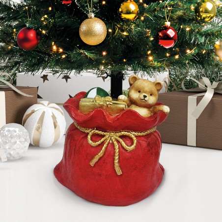 Stojan na vianočný stromček – vrece Santa Clausa – umelý kameň – 41,5 x 31 x 42,5 cm