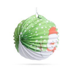 Vianočný lampion - vzor snehuliaka - 25 cm