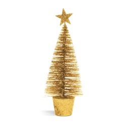 Mini vianočný strom - trblietavý - 18 cm - 4 farby