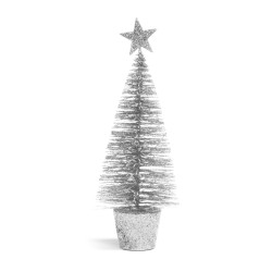 Mini vianočný strom - trblietavý - 18 cm - 4 farby