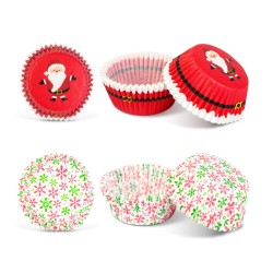 Vianočné košíčky na muffiny - Mikuláš - 40 ks / balenie