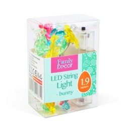 LED sveteľná reťaz - zajačik - 2 m - 20 LED - 2 x AA