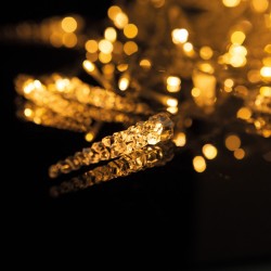 LED svetelný záves - s cencúľom - 3,5 x 0,7 m - 180 teplá biela LED - IP44