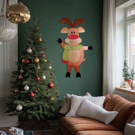 Vianočná dekorácia - sob - papier - 90 cm