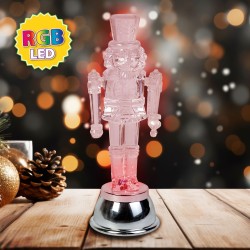 LED dekorácia olovený vojak - RGB LED - 15 x 5 x 5 cm - na batérie