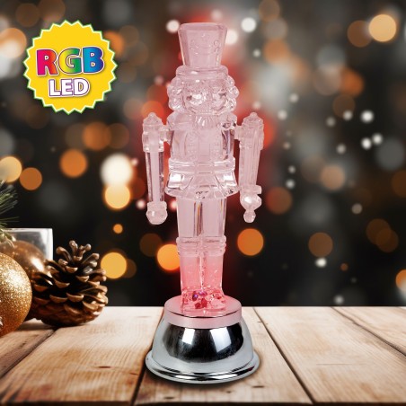 LED dekorácia olovený vojak - RGB LED - 15 x 5 x 5 cm - na batérie