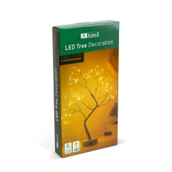 LED dekorácia na stôl v tvare stromu - teplá biela - dotykové tlačidlá, na batérie