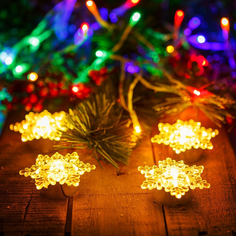 LED dekorácia - ľadový kryštál - na batérie - 4 ks / balenie