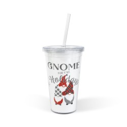 Vianočný pohár – so slamkou a vekom – 473 ml – plast