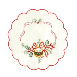 Vianočný obrus - vyšívaný - 29 cm - 3 druhy