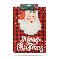 Vianočná dekorácia - stolový behúň - Santa - 183 x 33 cm