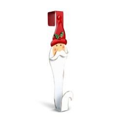 Vianočný dverový vešiak – kovový – Santa – 38 cm