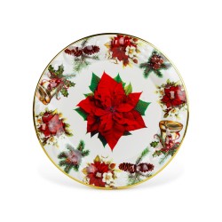 Vianočný tanier – plastový – vianočná hviezda – 37,5 cm