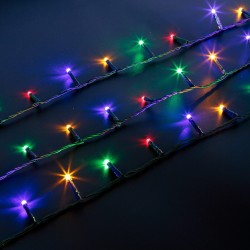 Svetelná reťaz – 30 m – farebná - 600 LED – 220–240 V – 6 W – zelený kábel