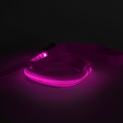 LED vodítko - s akumulátorom - 120 x 2,5 cm - ružové