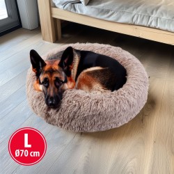 Pelech pre psy - kruh - veľkosť "L" - 70 cm - svetlohnedý