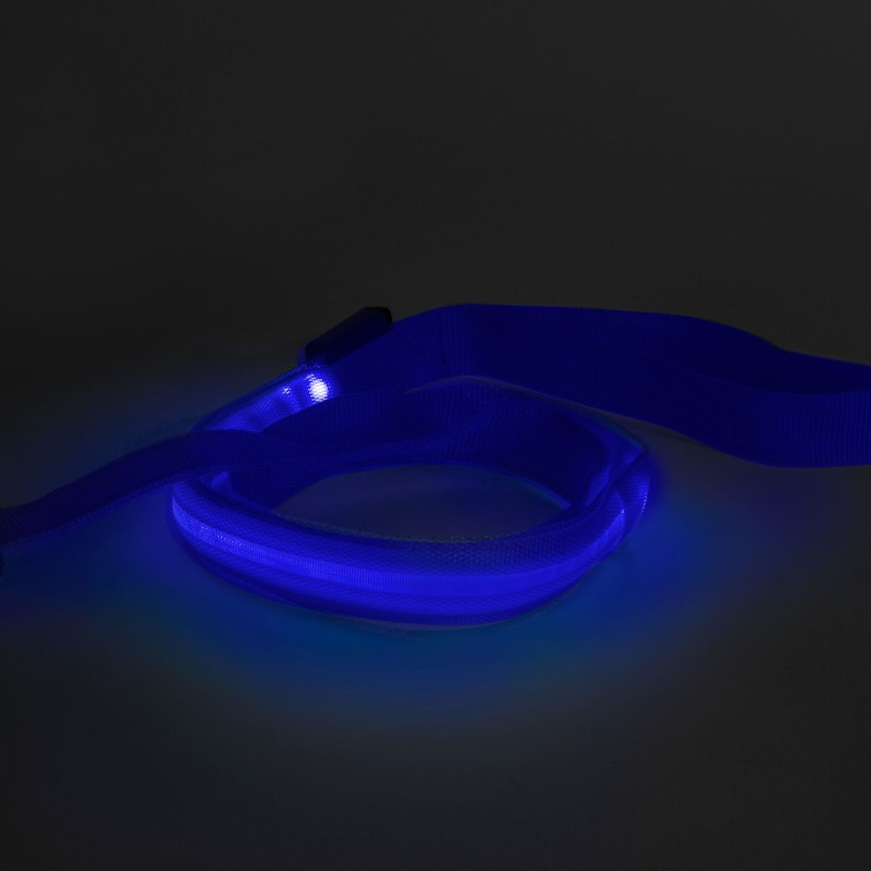 LED vodítko - a akumulátorom - 120 x 2,5 cm - modré