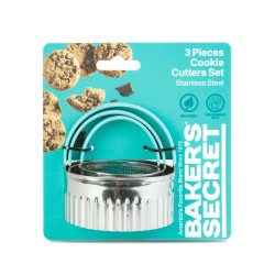 Baker's Secret – sada vykrajovačiek na sušienky – nerezová oceľ – 3 ks / sada
