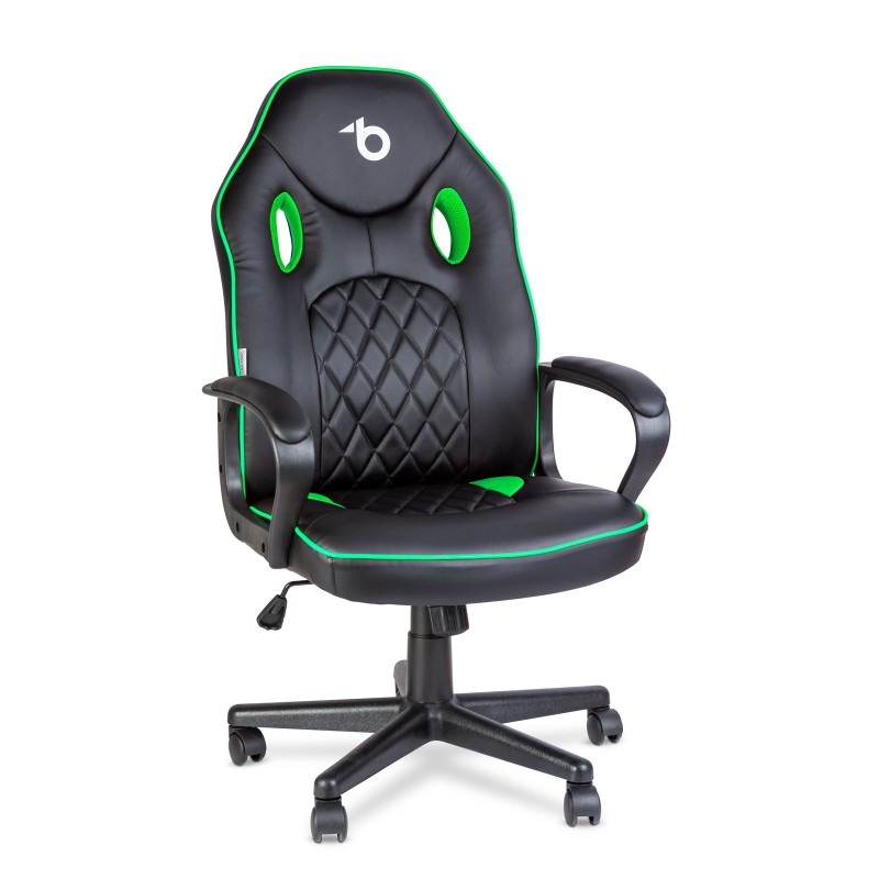 Gamer stolička s opierkou - čierna / zelená - 71 x 53 cm / 53 x 47 cm
