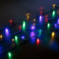 Svetelná reťaz – 20 m – farebná - 400 LED – 220–240 V – 6 W – zelený kábel