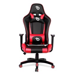 Gamer stolička - s vankúšom do pása, vankúšom na hlavu - červená