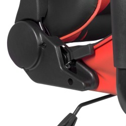 Gamer stolička - s vankúšom do pása, vankúšom na hlavu - červená