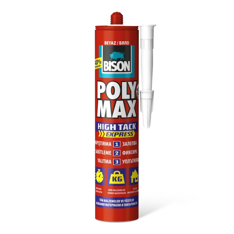 BISON Poly Max univerzálny tmel, SM polymérové lepidlo, 425 g