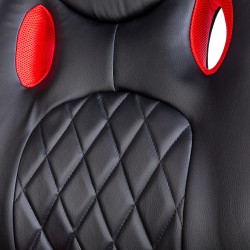 Gamer stolička s opierkou - čierna / červená - 71 x 53 cm / 53 x 47 cm