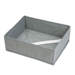 Úložný box z látky - 30 x 26 x 10 cm - sivý