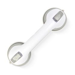 Kúpeľňové madlo – s prísavkou – plast – biele – 30 cm